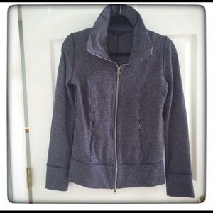 Lululemon black swan herringbone daily yoga jacket