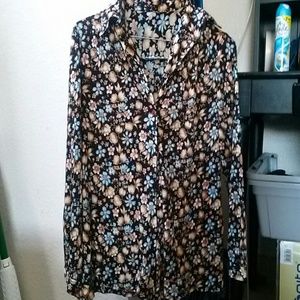 Sold Button up floral long sleeve