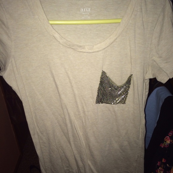 Cream shirt with gold studs