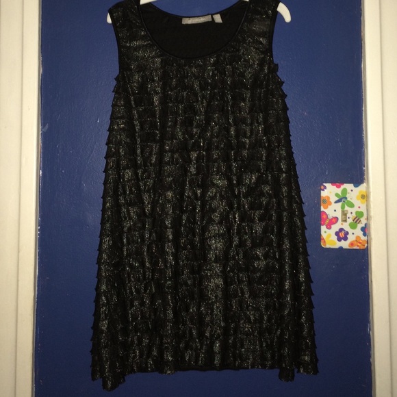 Dresses & Skirts - Black ruffle mini dress