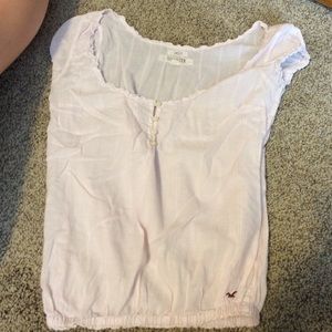 Hollister sheer pink top