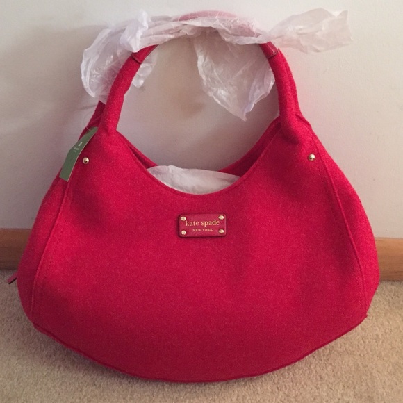 Kate Spade Frosted Felt Shon Satchel, Modern Red