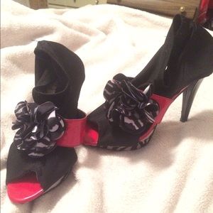 Sexy Stretchy Red and Black Heels