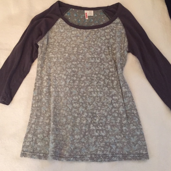 Floral baseball-T