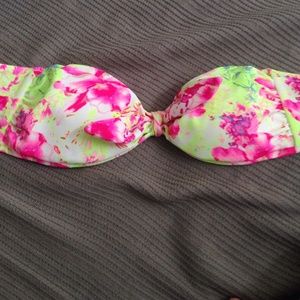 Victoria's Secret floral bandeau swim suit top