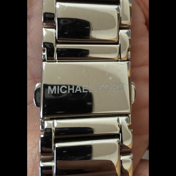 Michael Kors silver watch w/Swarovski stones - Picture 3 of 4