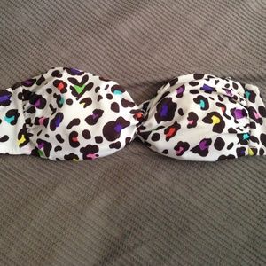 Cheetah Victoria's Secret bandeau swim suit top