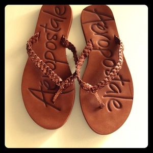 Aeroppstale brown sparkle sandals