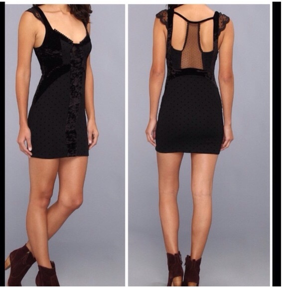 Free people black bodycon dress