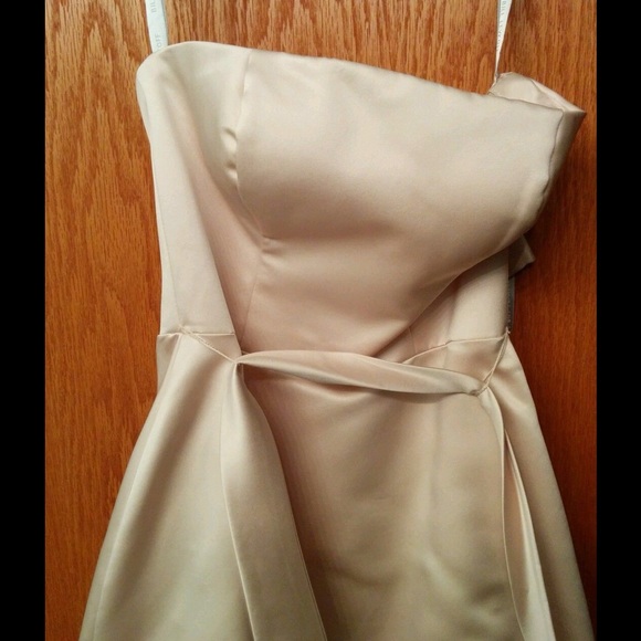 Bill Levkoff beige Ball gown/Prom dress
