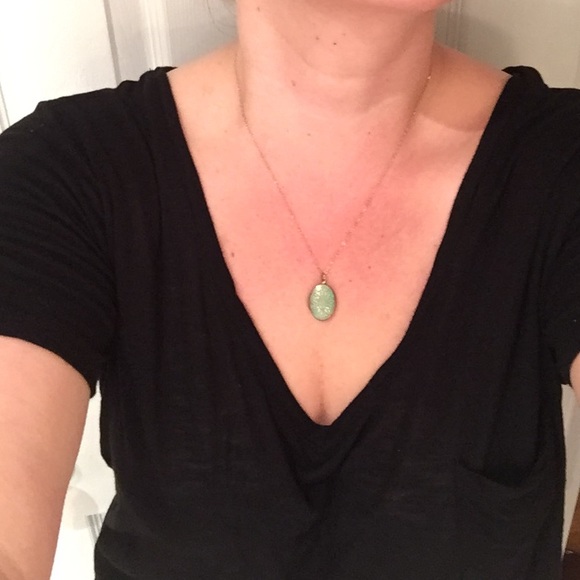 Jewelry - Turquoise and gold locket and chain