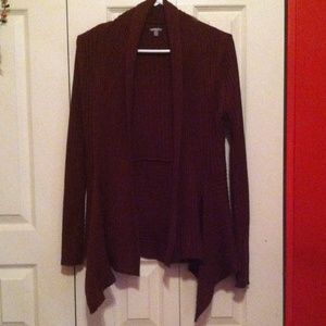 Burgundy Sweater Cardigan