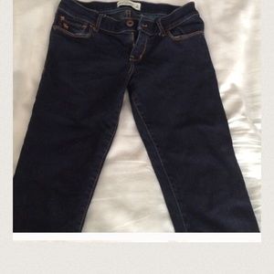A&F dark denim skinny jeans