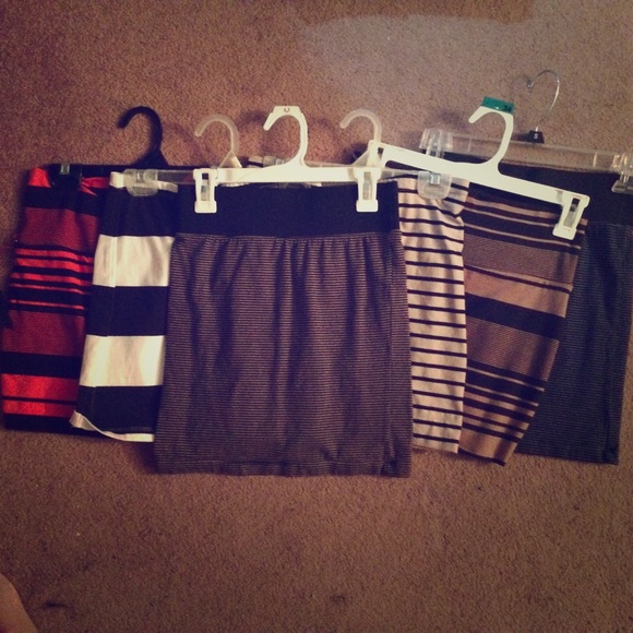 Striped Bodycon Skirts