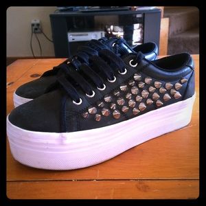 Jeffrey Campbell Zomg Spiked Flatform Sneakers