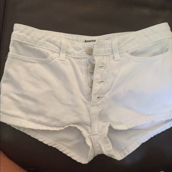 white Jean shorts