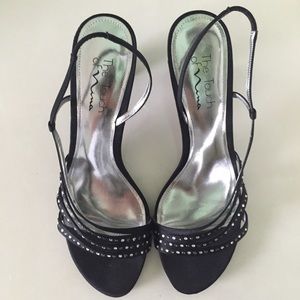 Black bedazzled heels