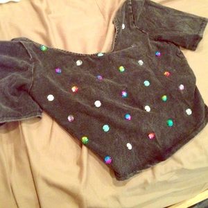 Urban outfitters gem crop top