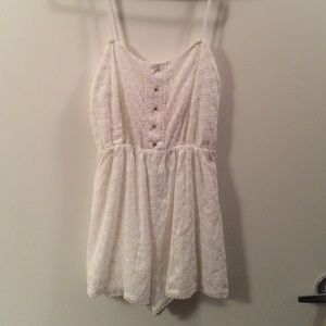 White eyelet romper