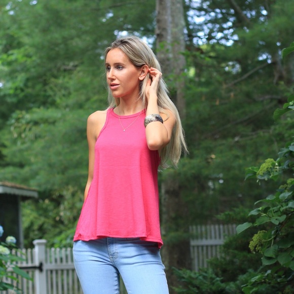 Free People Tops - Free People Raspberry Pink Tank Top