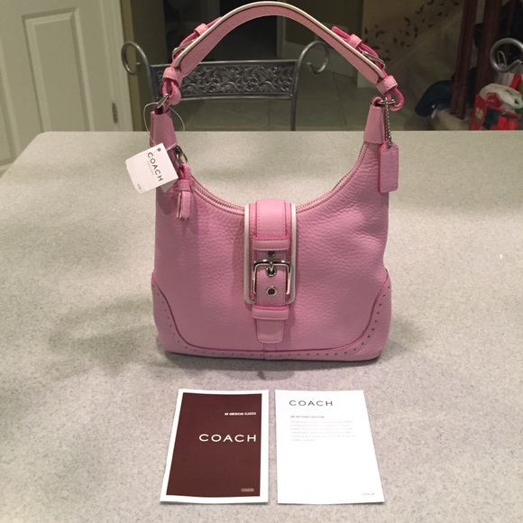 Coach Pink Soft Pebble Small Hobo