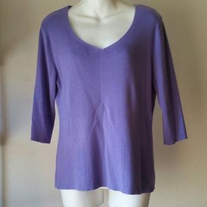 Purple V-Neck Shirt