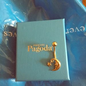 14k gold belly button ring