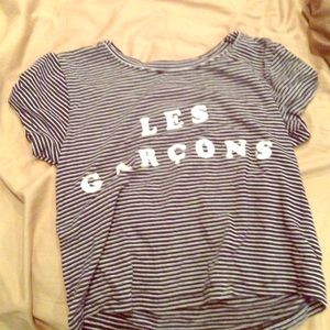 Urban outfitters striped cropped top