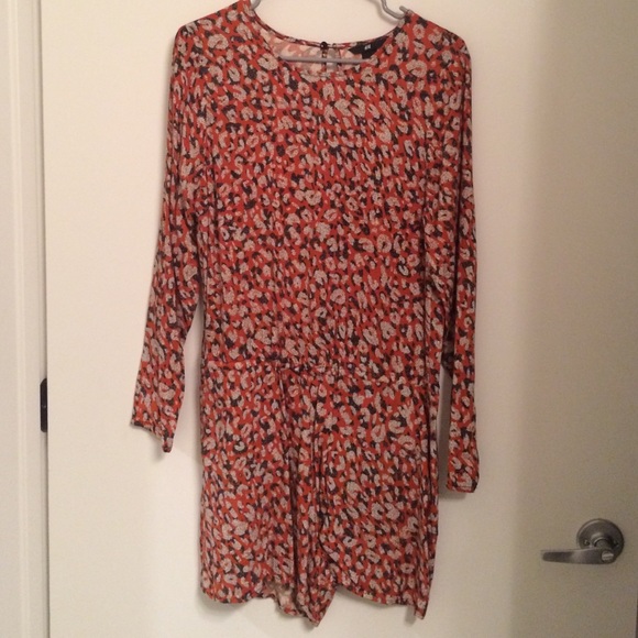 Long Sleeve cheetah print romper