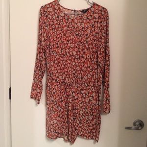 Long Sleeve cheetah print romper