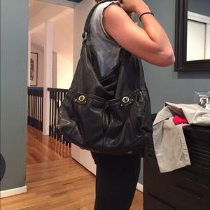 Marc by Marc Jacobs black leather shoulder bag