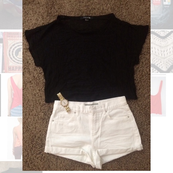 Black crop top
