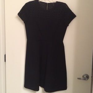 J Crew black eyelet dress