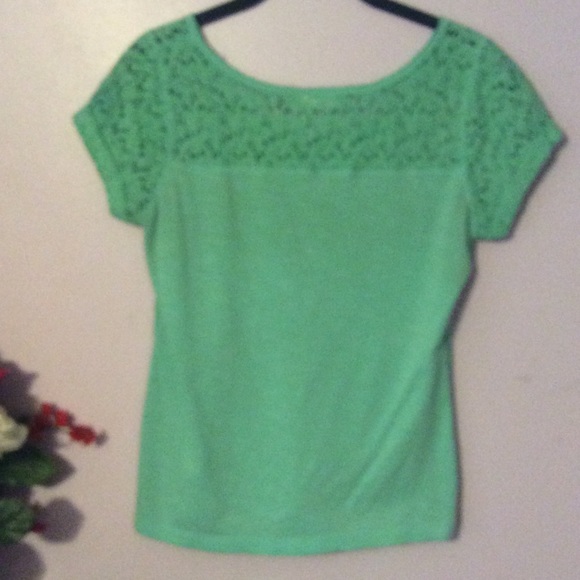 Mint blue lace shirt - Picture 2 of 3