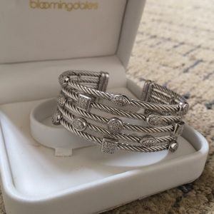 David Yurman Wide Cuff Bracelet with Diamonds