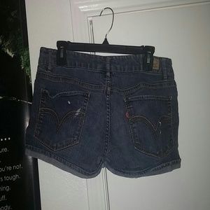 worn Levi's shorts