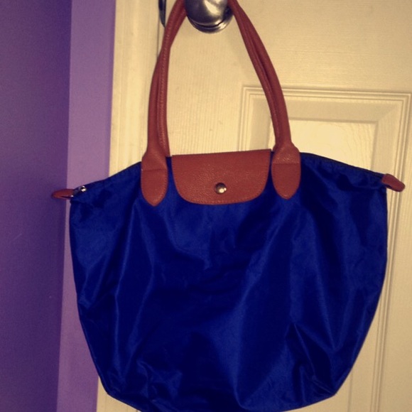 Navy Longchamp Tote