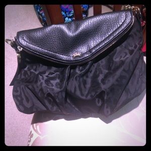 Greta black leopard print crossbody bag