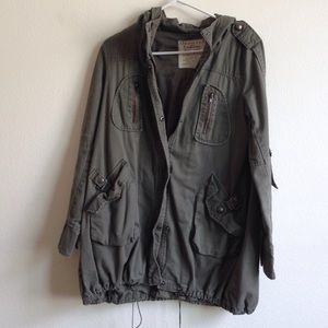 Army green parka