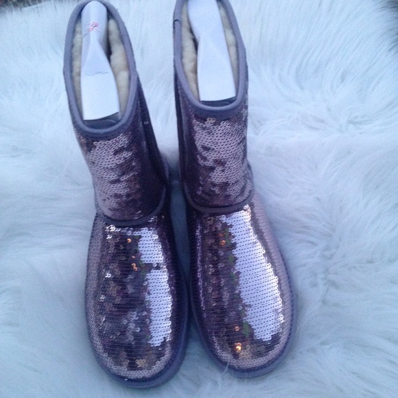 New ugg sequin sparkle heathered lilac 8 - Picture 3 of 4