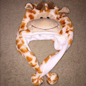 Giraffe Fluffy Beanie Hat