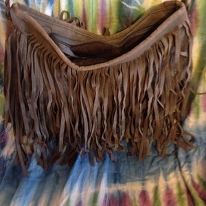 Fringe messenger bag
