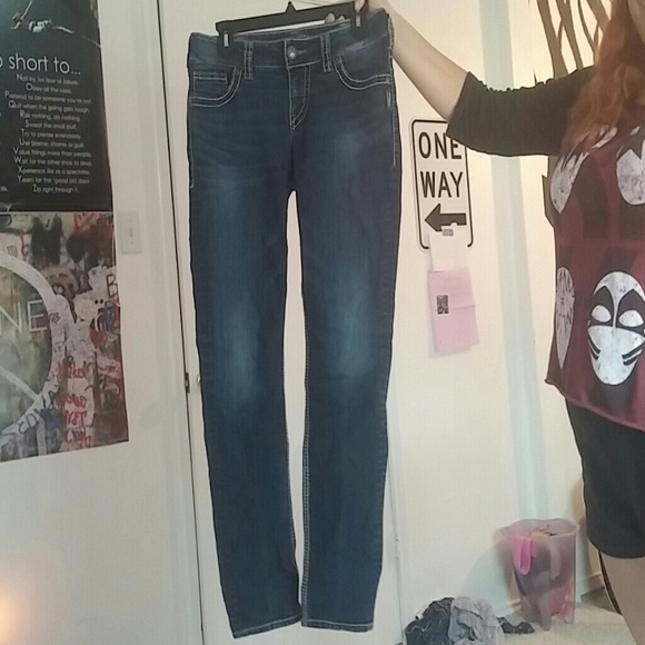 Silver Jeans dark wash skinnys