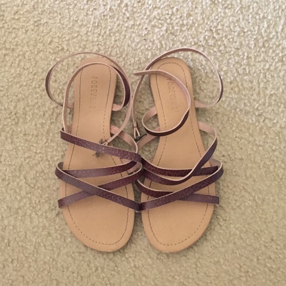 Brown strappy sandals