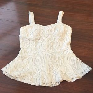 Lace Peplum Top