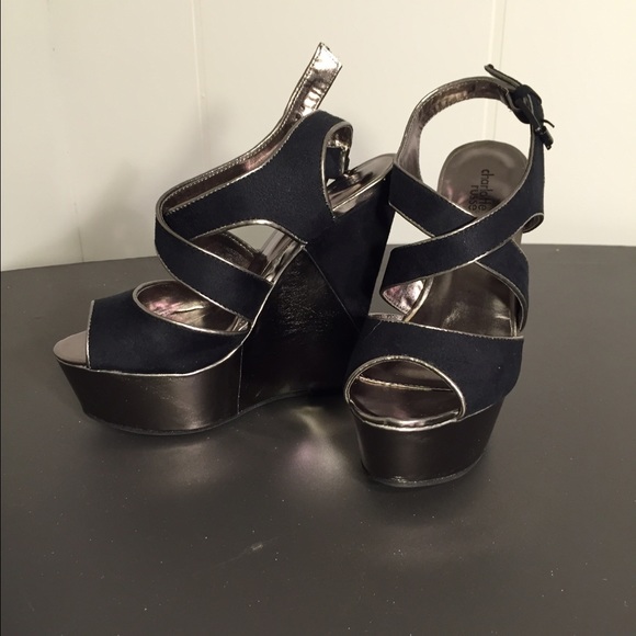 Black Suede Wedges