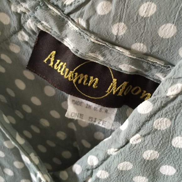 Vintage teal polka dot dress - Picture 2 of 4