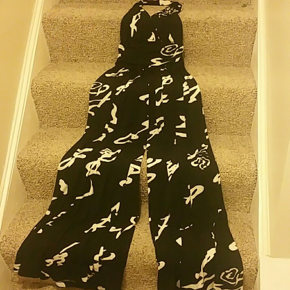 Black and white backout jumpsuit