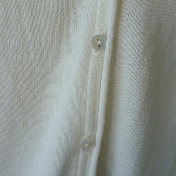 Mendecino Button-up Cardigan White sz M - Picture 4 of 4