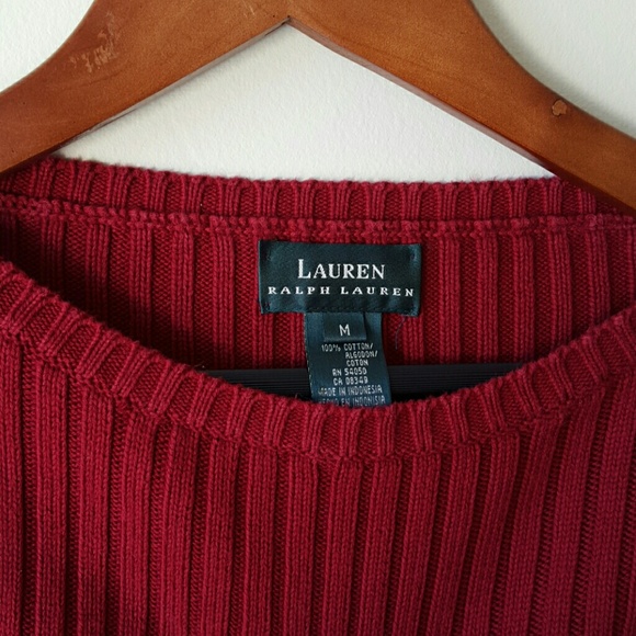 Ralph Lauren Red Knit Sweater - Picture 2 of 4